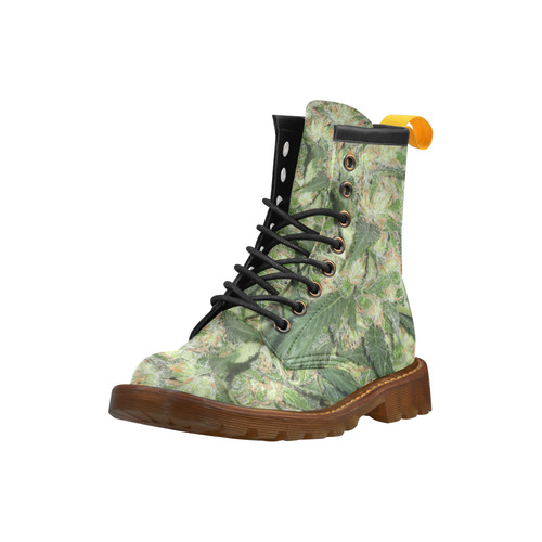 Green Crack High Grade PU Leather Martin Boots For Women Model 402H