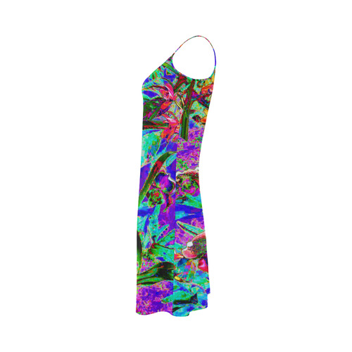 Crazy Bright Rainbow Garden Alcestis Slip Dress (Model D05)
