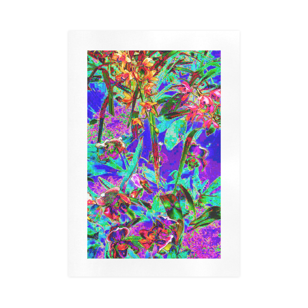 Crazy Bright Rainbow Garden Art Print 16‘’x23‘’