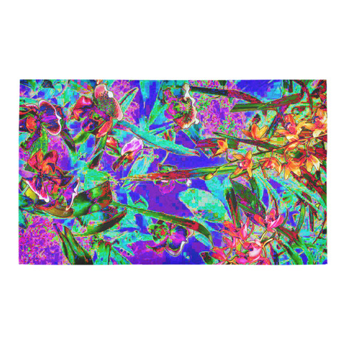 Crazy Bright Rainbow Garden Azalea Doormat 30" x 18" (Sponge Material)