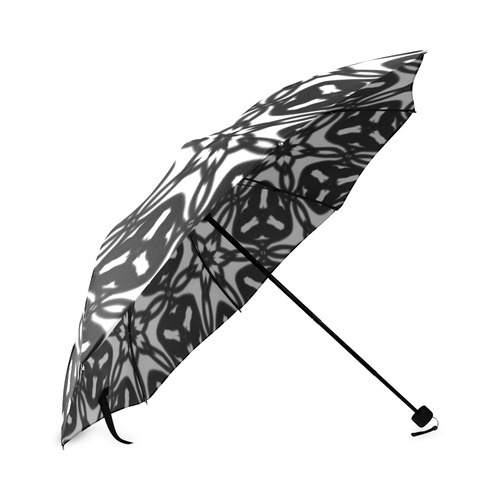 Black and White Star Flakes Foldable Umbrella (Model U01)