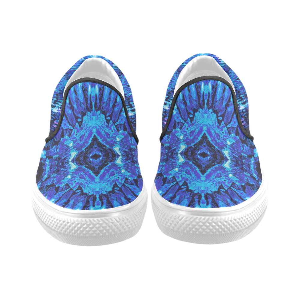 Blue Dream Slip-on Canvas Shoes for Men/Large Size (Model 019)