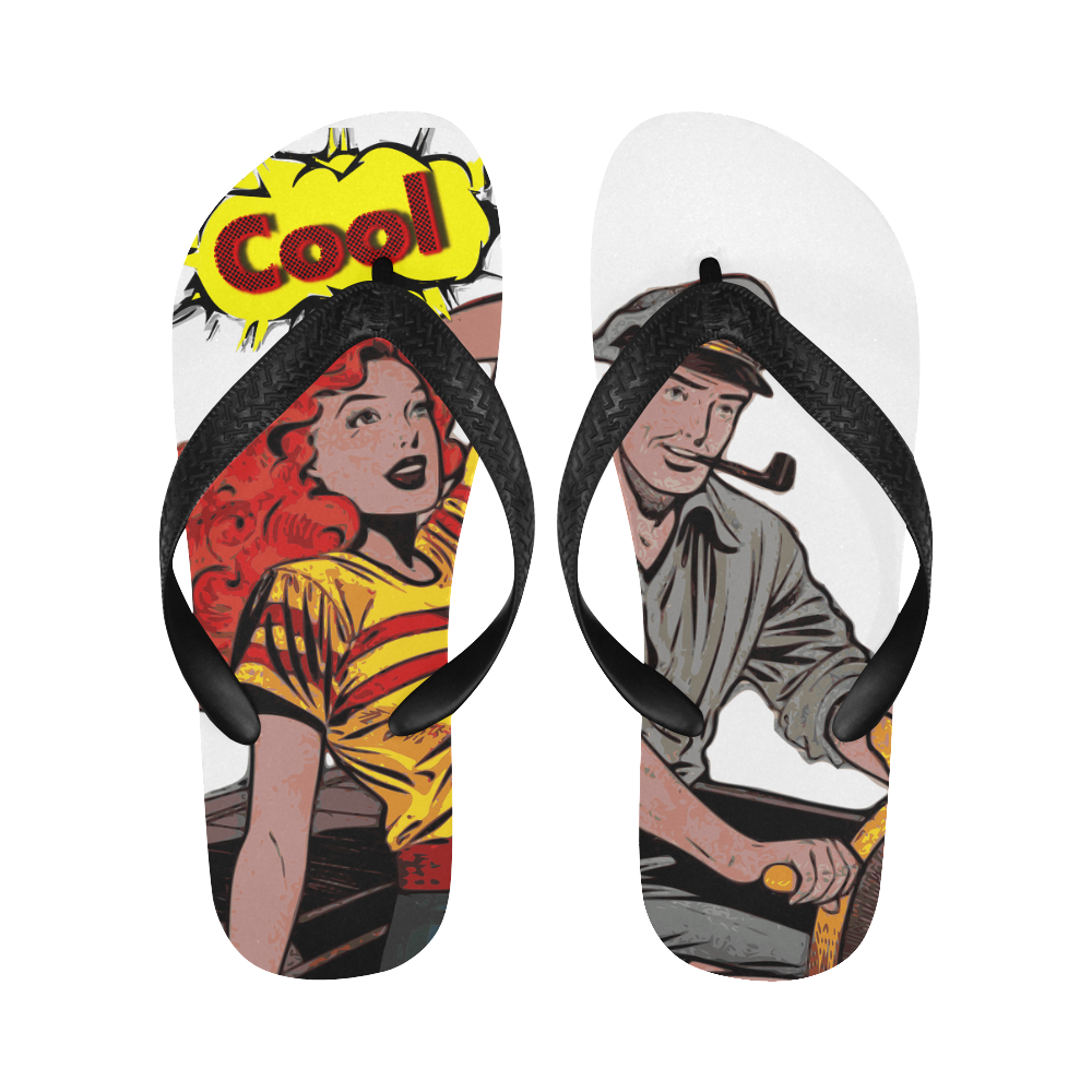 Pop Art Collection Flip Flops for Men/Women (Model 040)