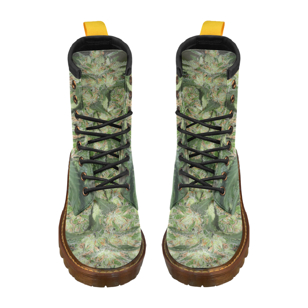 Green Crack High Grade PU Leather Martin Boots For Men Model 402H