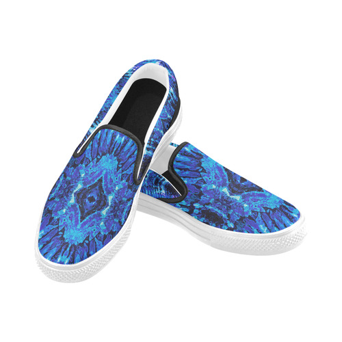 Blue Dream Slip-on Canvas Shoes for Men/Large Size (Model 019)