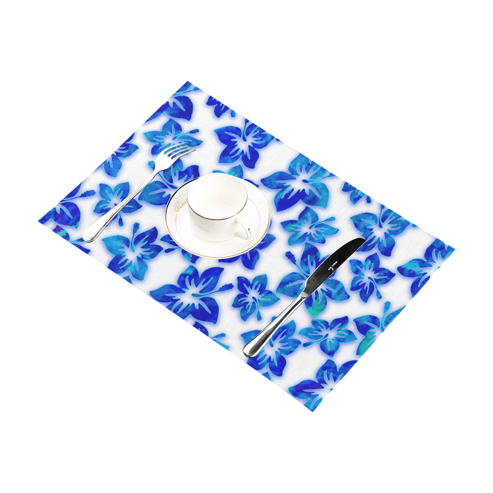 blue hibiscus Placemat 12’’ x 18’’ (Set of 6)