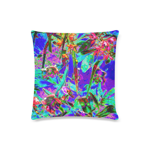 Crazy Bright Rainbow Garden Custom Zippered Pillow Case 16"x16"(Twin Sides)