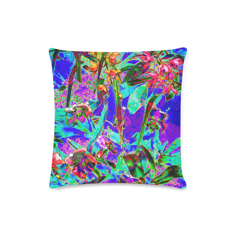 Crazy Bright Rainbow Garden Custom Zippered Pillow Case 16"x16"(Twin Sides)