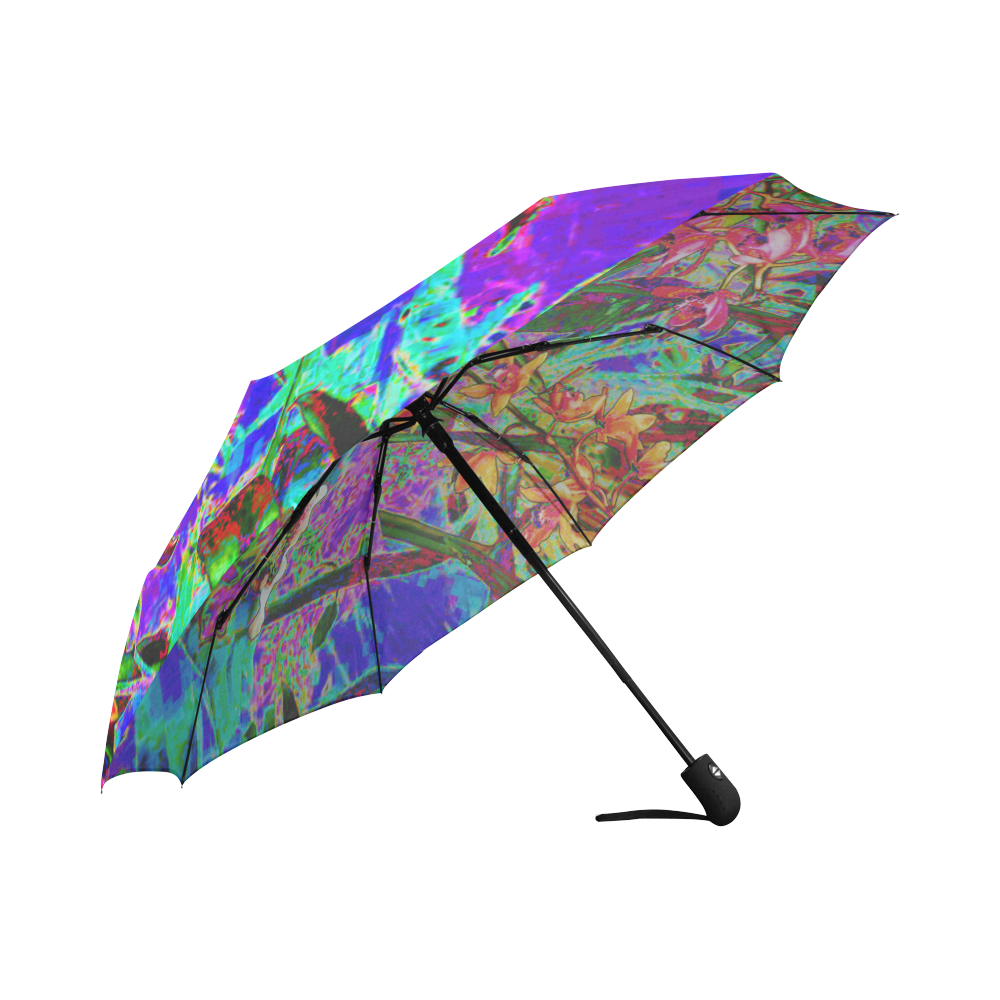 Crazy Bright Rainbow Garden Auto-Foldable Umbrella (Model U04)