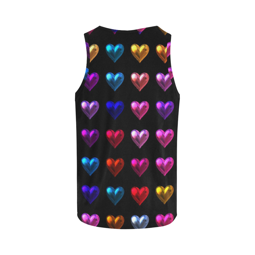 shiny hearts 2 All Over Print Tank Top for Women (Model T43)