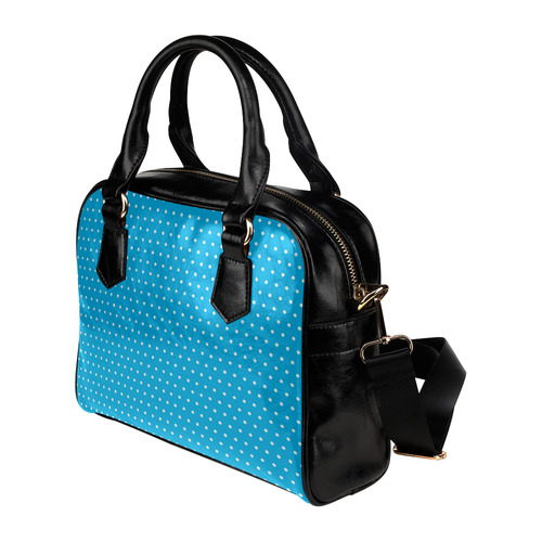 Polka Dot Pin SkyBlue - Jera Nour Shoulder Handbag (Model 1634)