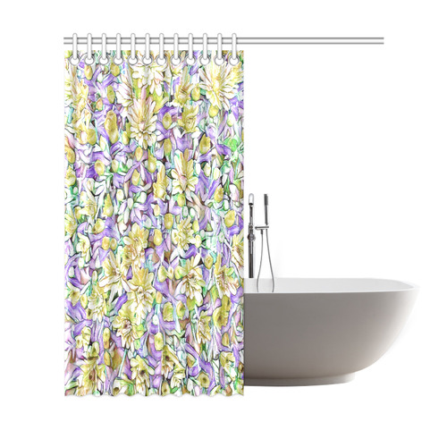 lovely floral 31E by FeelGood Shower Curtain 69"x72"