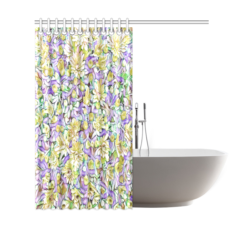 lovely floral 31E by FeelGood Shower Curtain 69"x70"