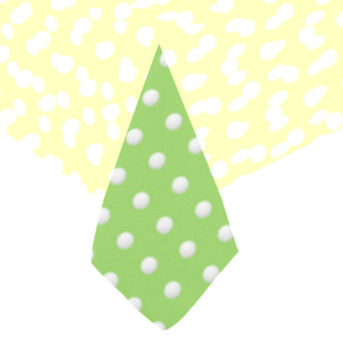 Polka Dot Pin Lime - Jera Nour Cotton Linen Tablecloth 60"x 104"