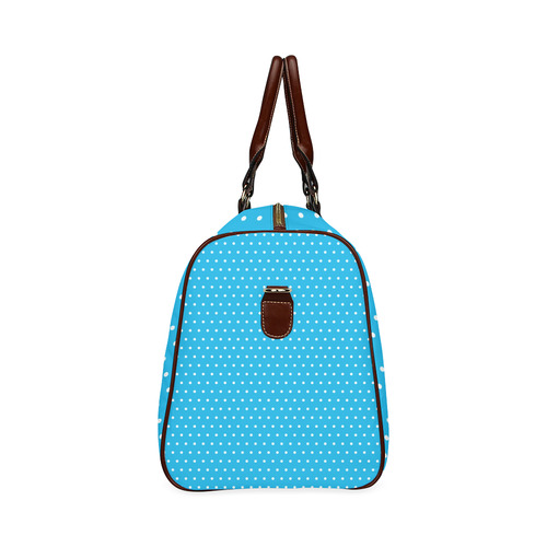 Polka Dot Pin SkyBlue - Jera Nour Waterproof Travel Bag/Small (Model 1639)