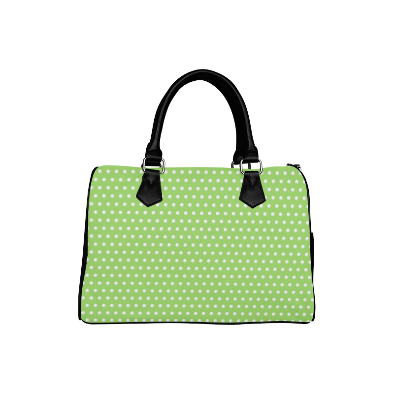 Polka Dot Pin Lime - Jera Nour Boston Handbag (Model 1621)