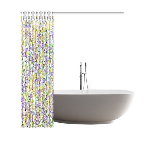 lovely floral 31E by FeelGood Shower Curtain 69"x72"