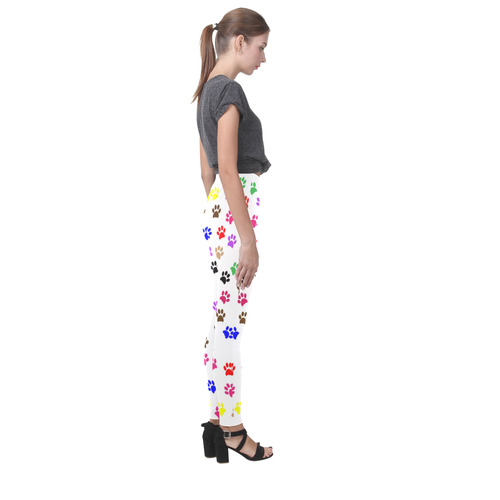 Rainbow Paw Prints Cassandra Women's Leggings (Model L01)
