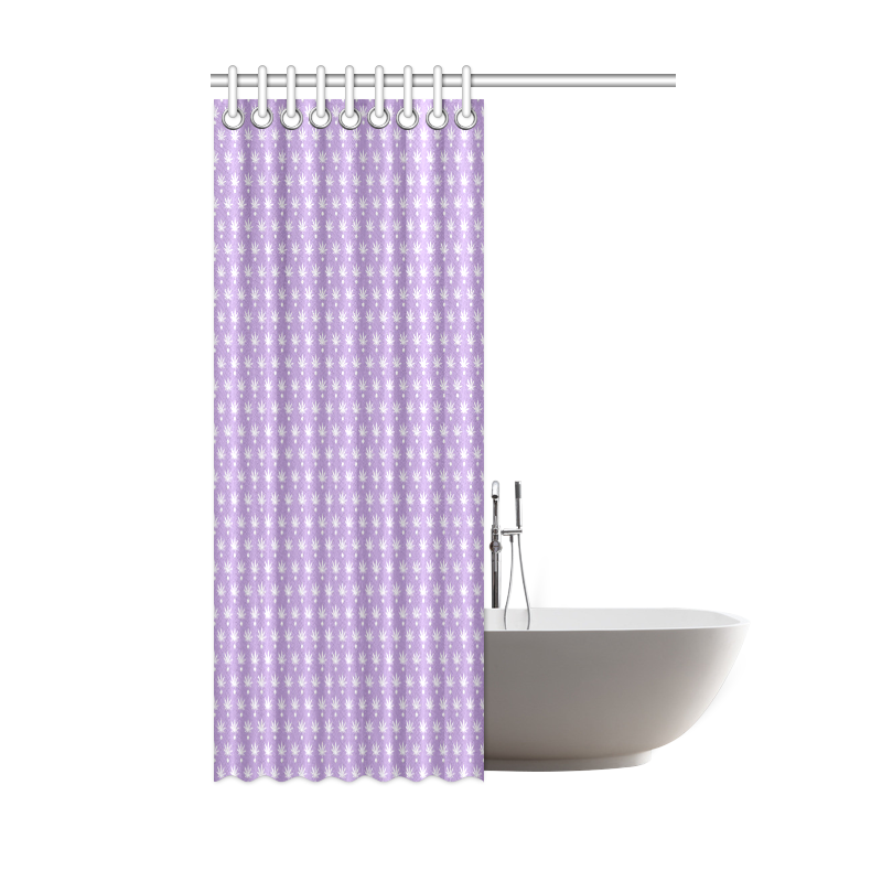 Dotted Purple Cannabis - Jera Nour Shower Curtain 48"x72"