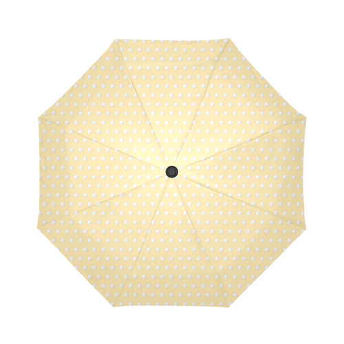 Polka Dot Pin Pastel Orange - Jera Nour Auto-Foldable Umbrella (Model U04)