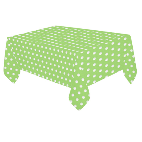 Polka Dot Pin Lime - Jera Nour Cotton Linen Tablecloth 60"x 84"