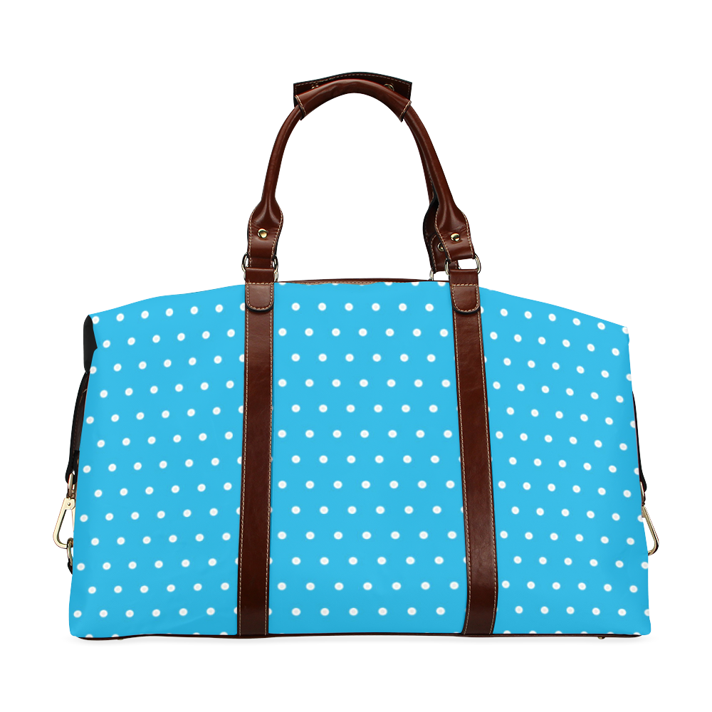 Polka Dot Pin SkyBlue - Jera Nour Classic Travel Bag (Model 1643) Remake