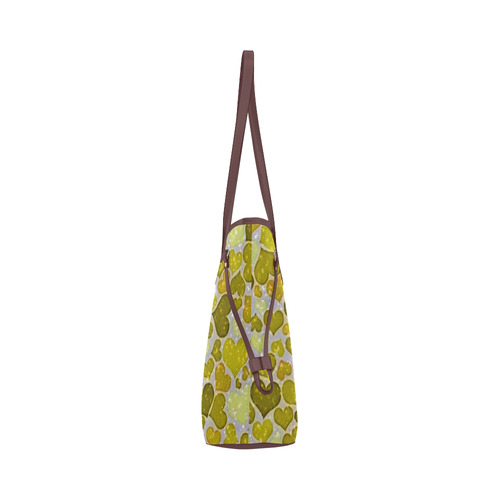 sparkling hearts,yellow by JamColors Clover Canvas Tote Bag (Model 1661)
