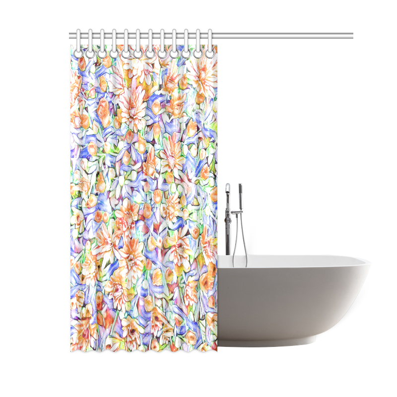 lovely floral 31D by FeelGood Shower Curtain 60"x72"