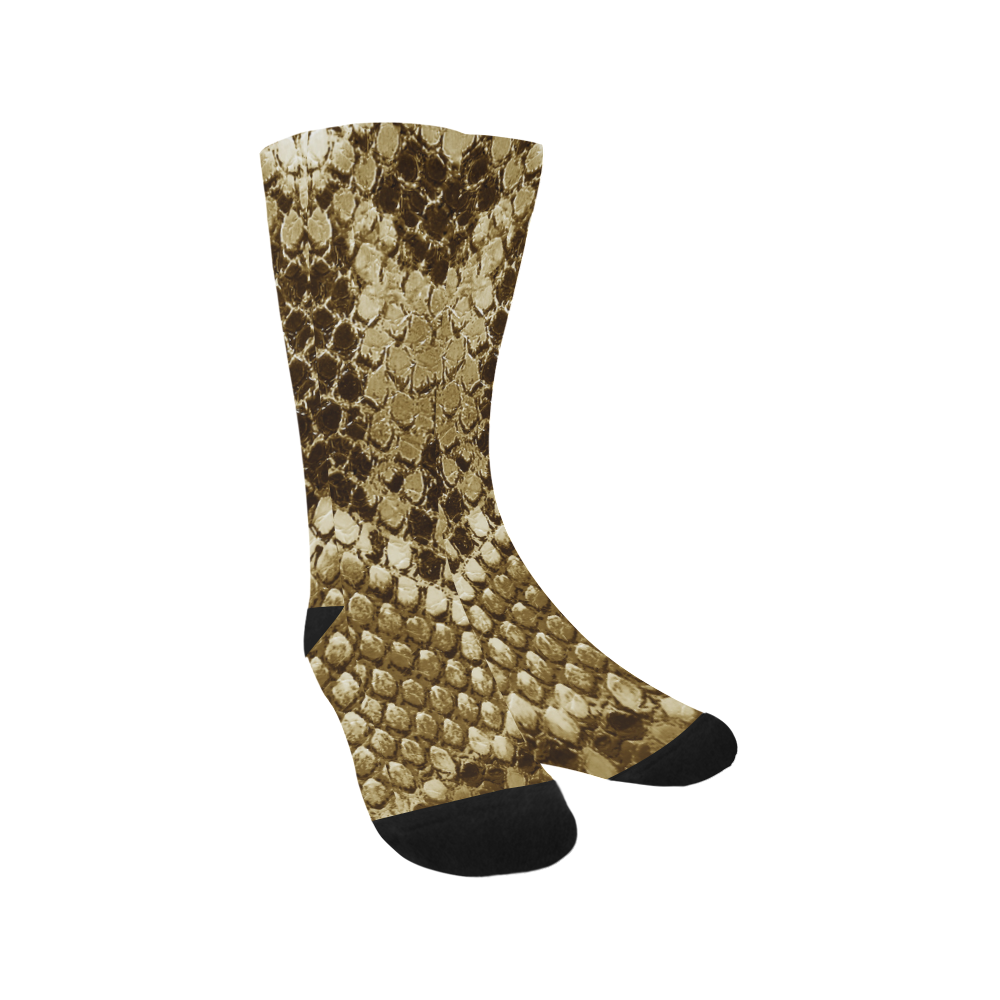 Golden Snakeskin - No snake has to die for it Trouser Socks