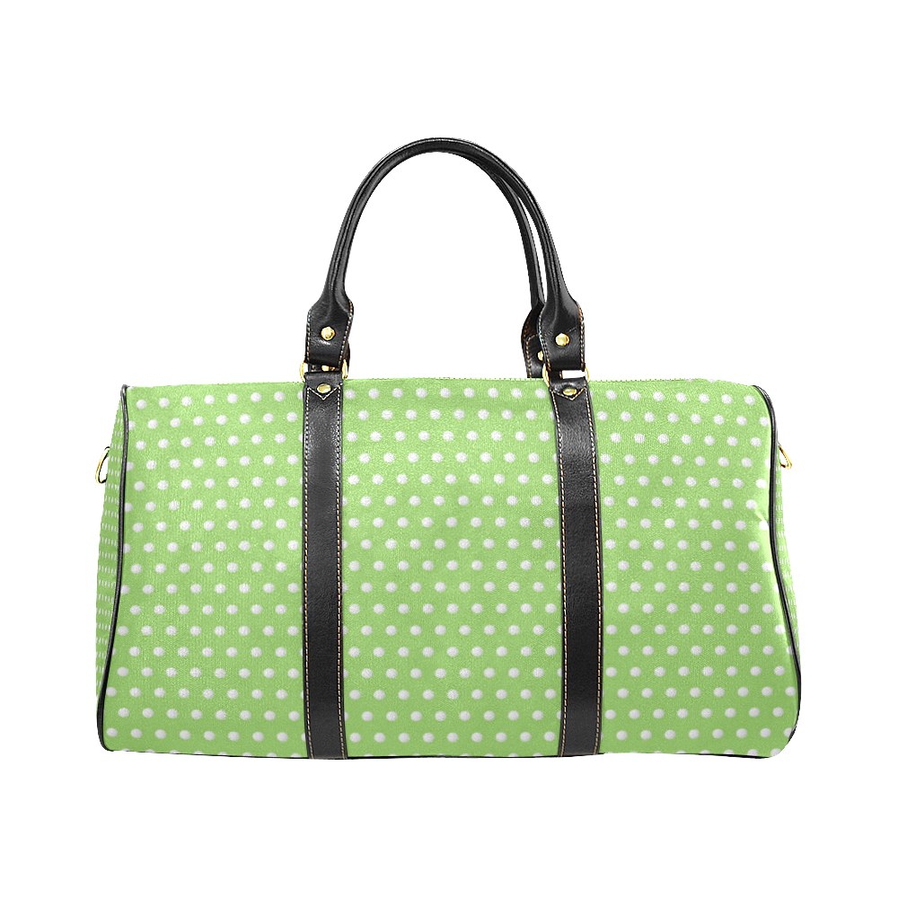 Polka Dot Pin Lime - Jera Nour New Waterproof Travel Bag/Small (Model 1639)