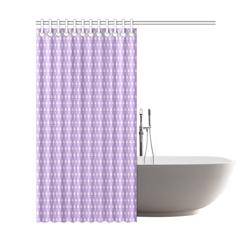 Dotted Purple Cannabis - Jera Nour Shower Curtain 69"x72"