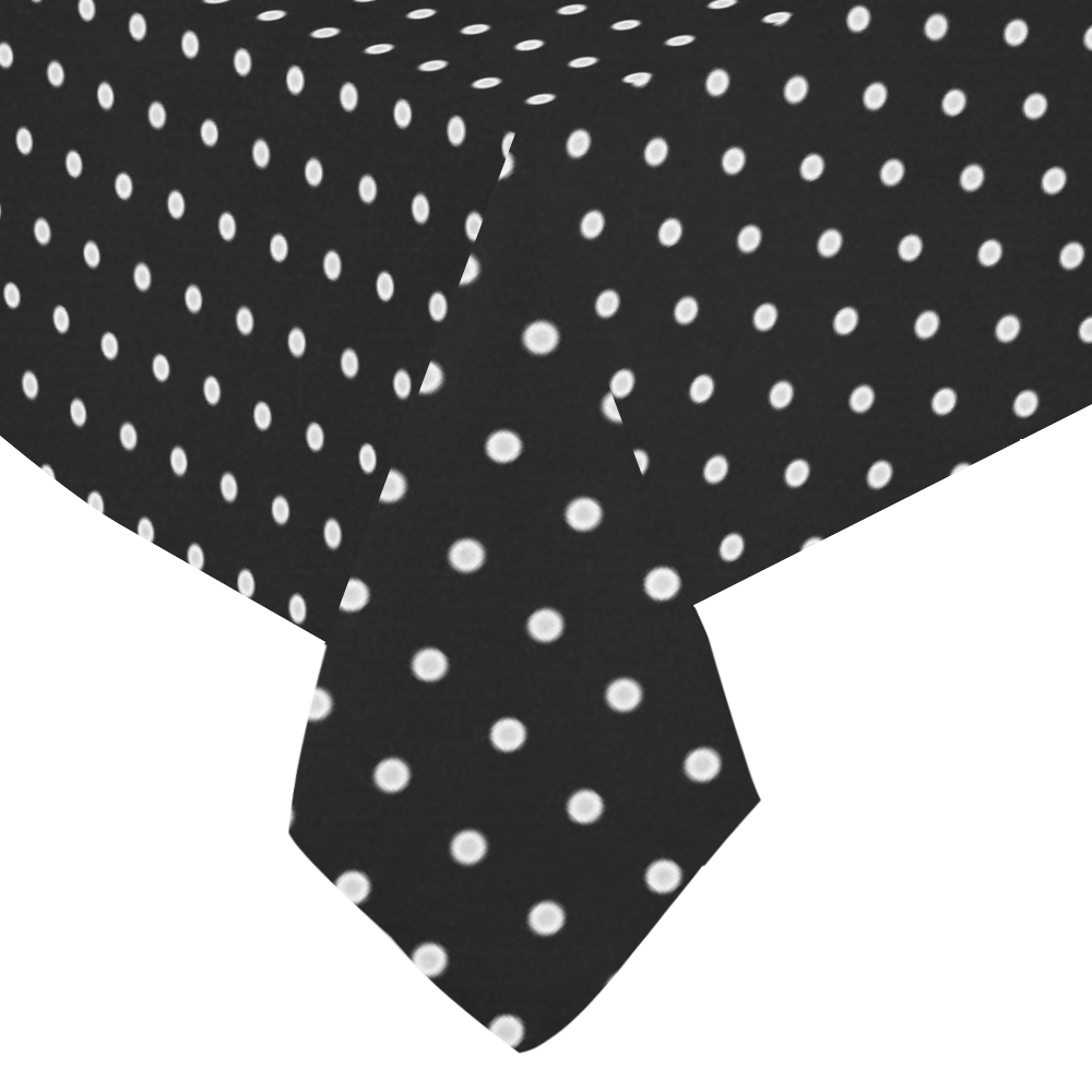 Polka Dot Pin Black - Jera Nour Cotton Linen Tablecloth 60"x 84"