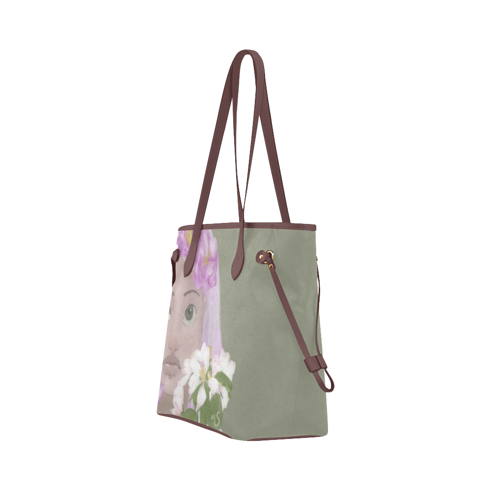 Bee Spring Twilight Clover Canvas Tote Bag