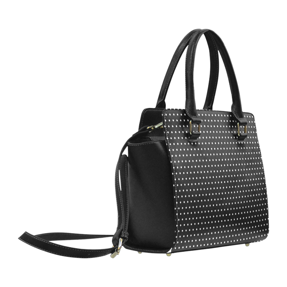 Polka Dot Pin Black - Jera Nour Classic Shoulder Handbag (Model 1653)