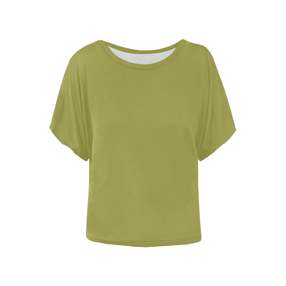 Golden Lime Women's Batwing-Sleeved Blouse T shirt (Model T44)