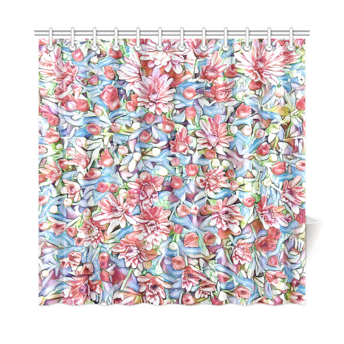 lovely floral 31F by FeelGood Shower Curtain 72"x72"