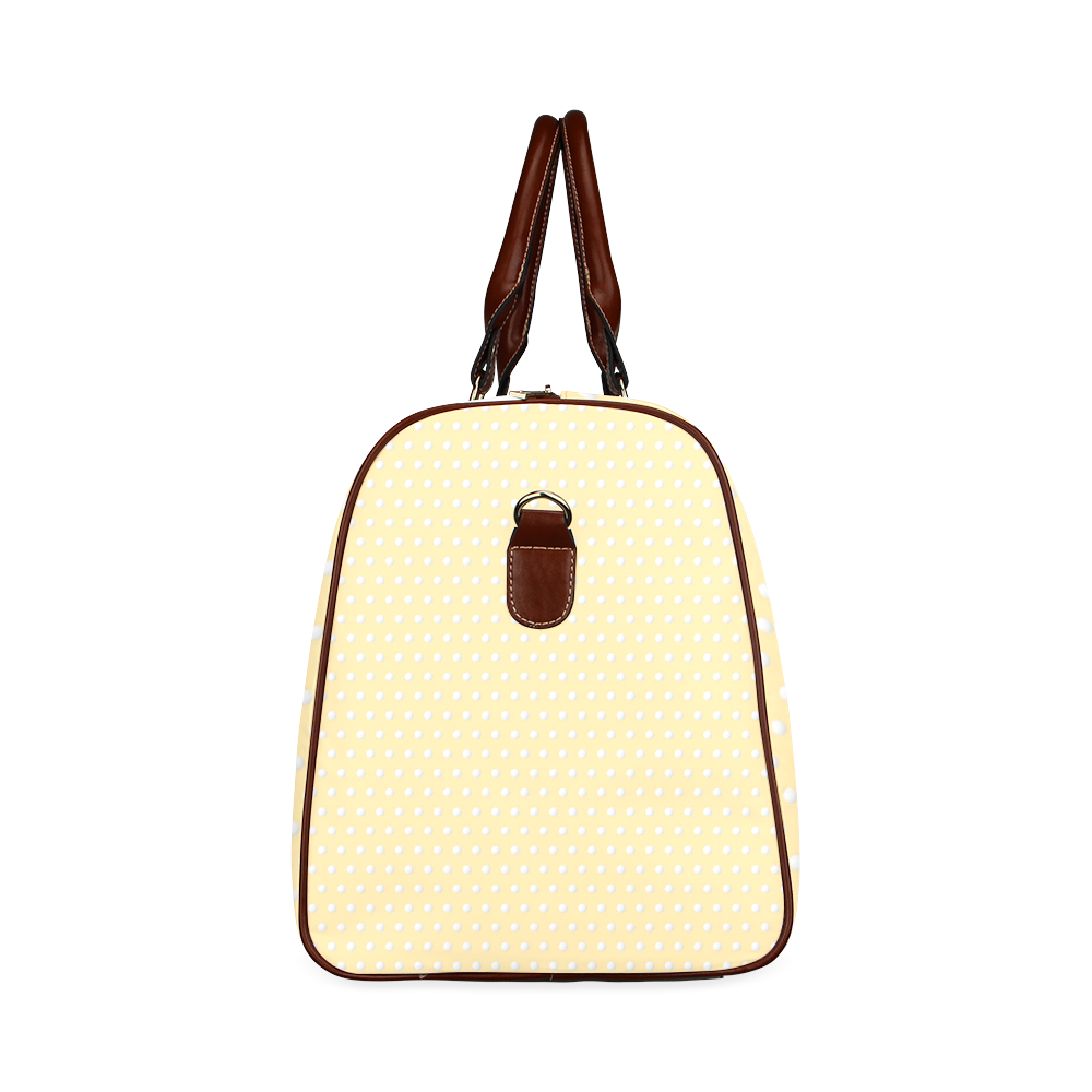 Polka Dot Pin Pastel Orange - Jera Nour Waterproof Travel Bag/Large (Model 1639)