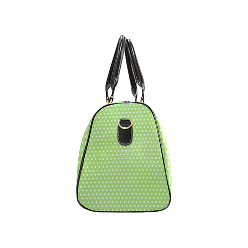 Polka Dot Pin Lime - Jera Nour New Waterproof Travel Bag/Small (Model 1639)
