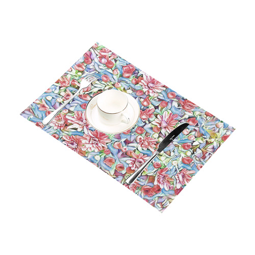 lovely floral 31F by FeelGood Placemat 12’’ x 18’’ (Set of 4)