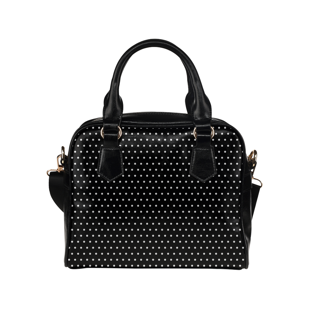 Polka Dot Pin Black - Jera Nour Shoulder Handbag (Model 1634)