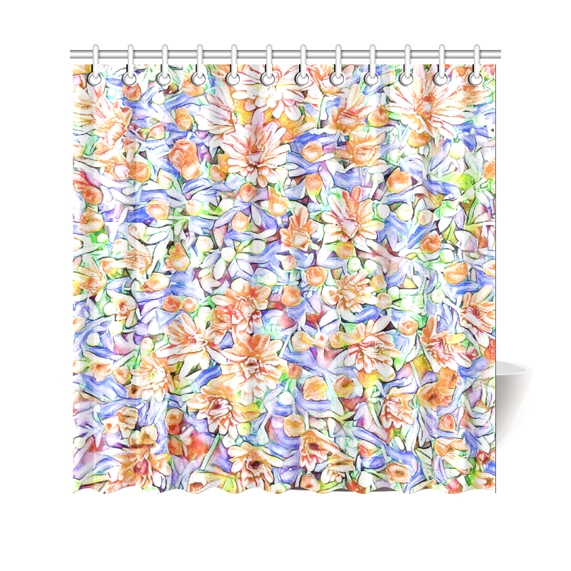 lovely floral 31D by FeelGood Shower Curtain 69"x70"