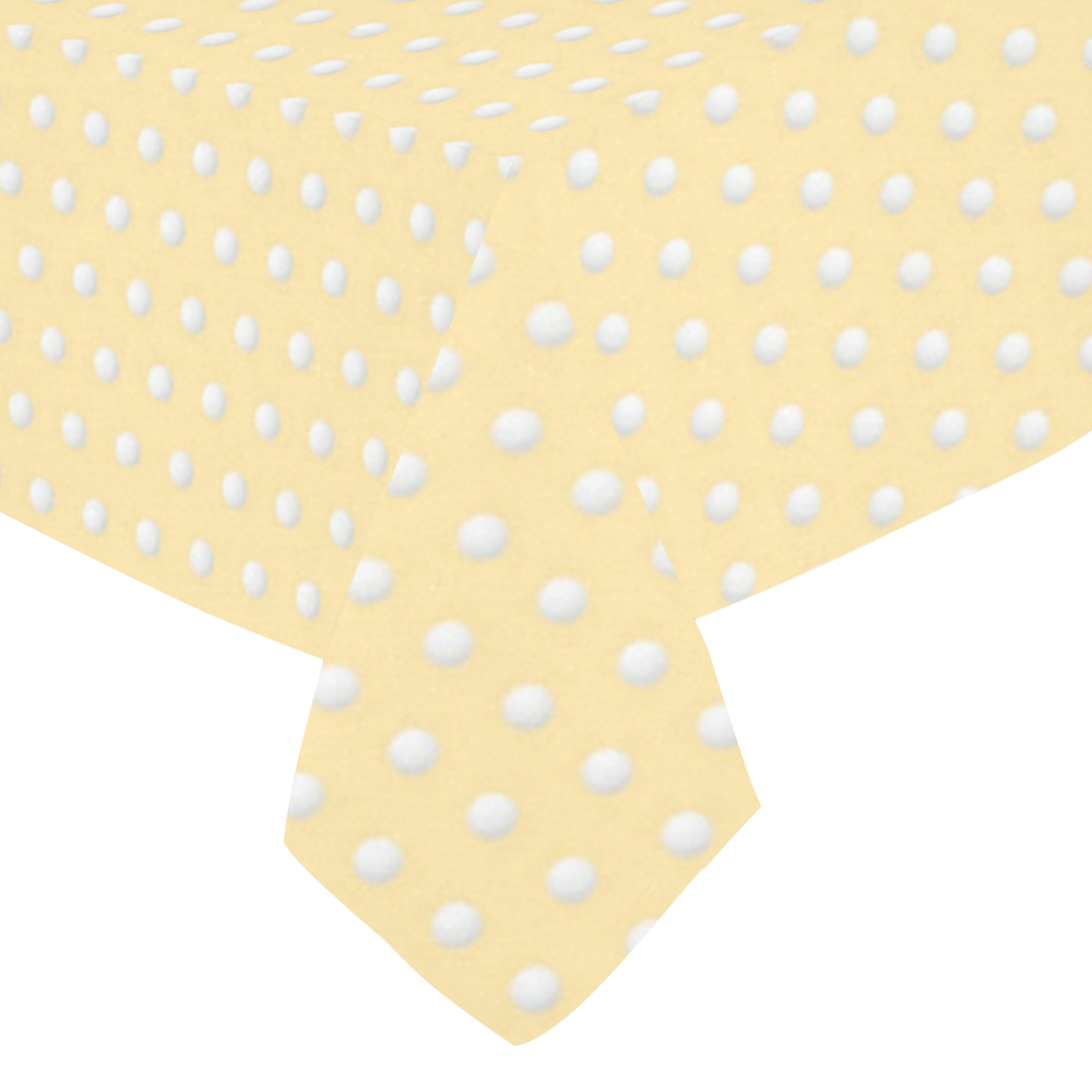 Polka Dot Pin Pastel Orange - Jera Nour Cotton Linen Tablecloth 52"x 70"