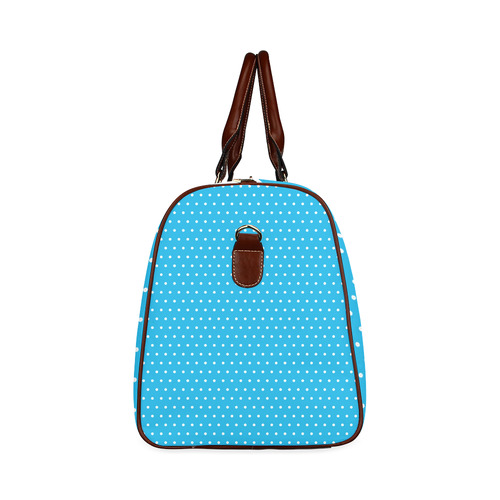 Polka Dot Pin SkyBlue - Jera Nour Waterproof Travel Bag/Small (Model 1639)