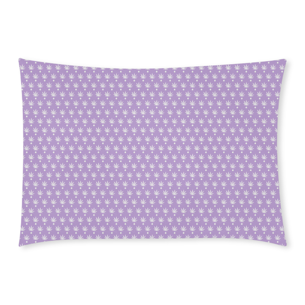 Dotted Purple Cannabis - Jera Nour Custom Rectangle Pillow Case 20x30 (One Side)