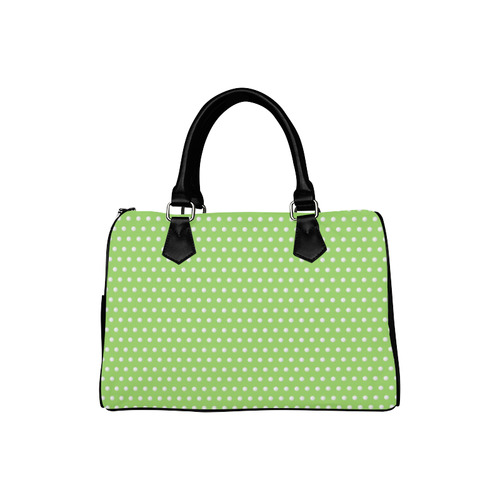 Polka Dot Pin Lime - Jera Nour Boston Handbag (Model 1621)