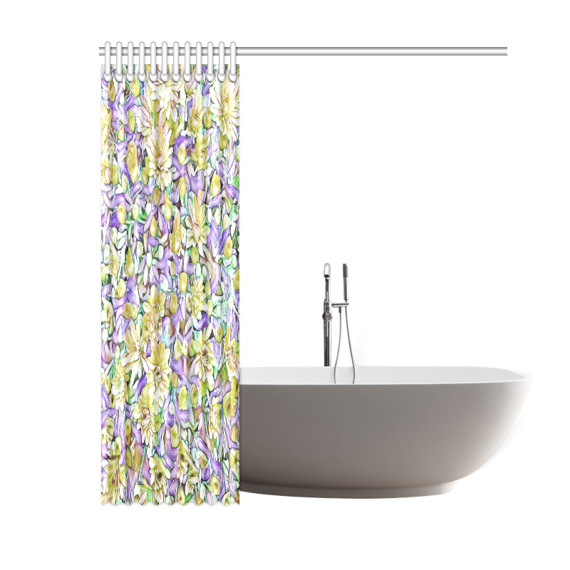 lovely floral 31E by FeelGood Shower Curtain 60"x72"