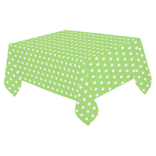 Polka Dot Pin Lime - Jera Nour Cotton Linen Tablecloth 52"x 70"