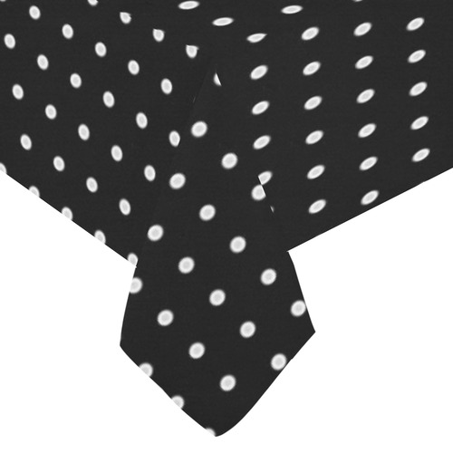 Polka Dot Pin Black - Jera Nour Cotton Linen Tablecloth 60"x 104"