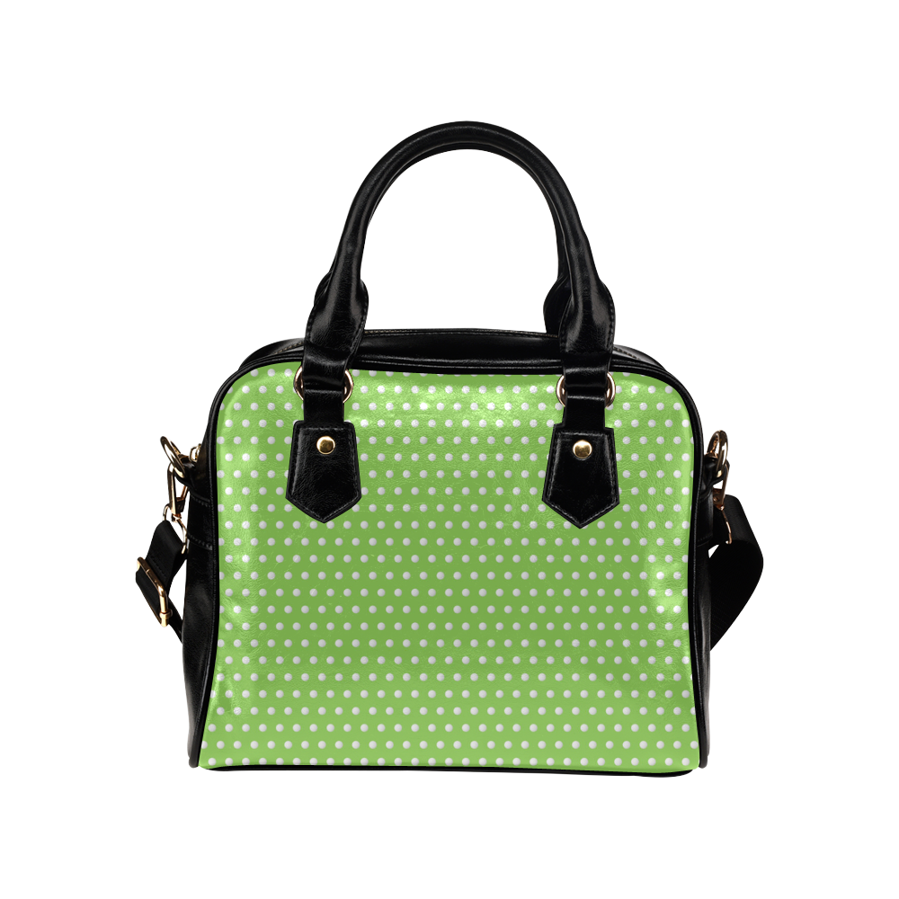 Polka Dot Pin Lime - Jera Nour Shoulder Handbag (Model 1634)