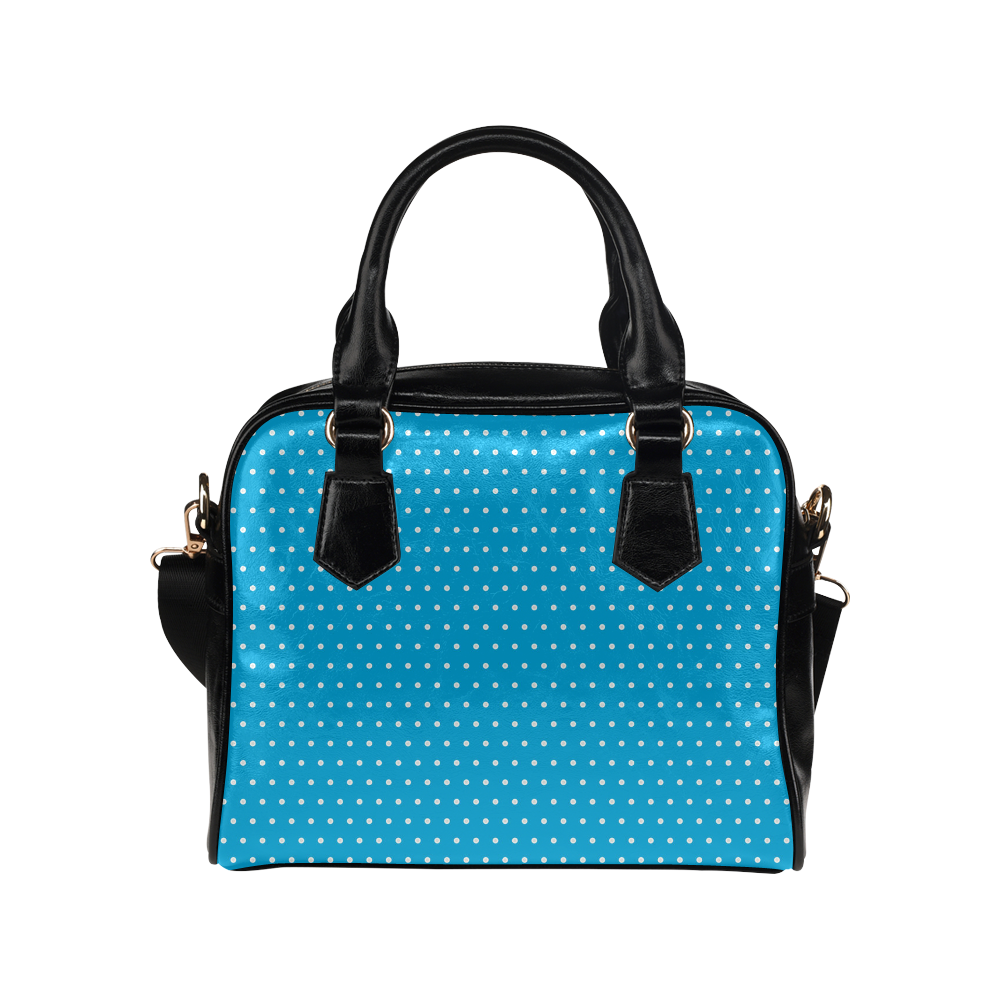 Polka Dot Pin SkyBlue - Jera Nour Shoulder Handbag (Model 1634)